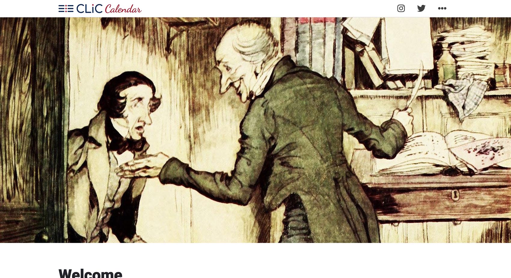 CLiC Calendar Screenshot of website: CLiC Calendar