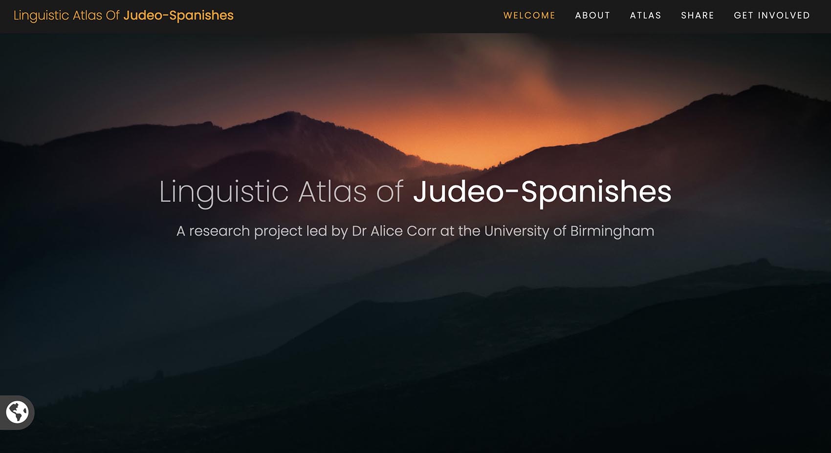Linguistic Atlas of Judeo-Spanishes Screenshot of website: Linguistic Atlas of Judeo-Spanishes